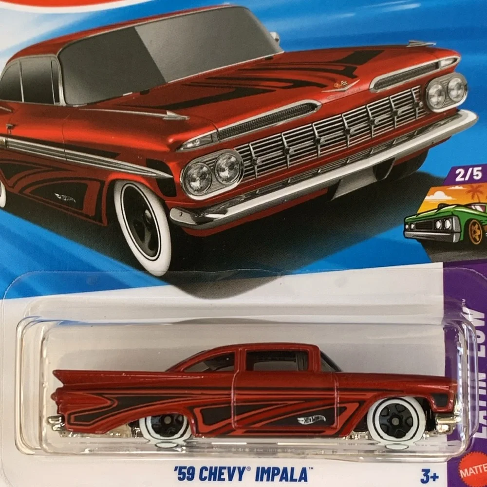 59 Chevy Impala Hot Wheels Red Car 1959 Chevrolet Hotwheels New 2026